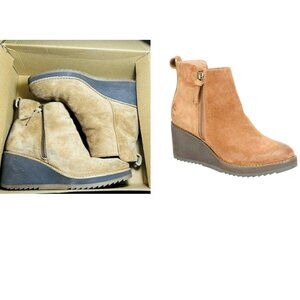 Sofft Emeline Havana Brown Suede Bootie Women's Size 8M